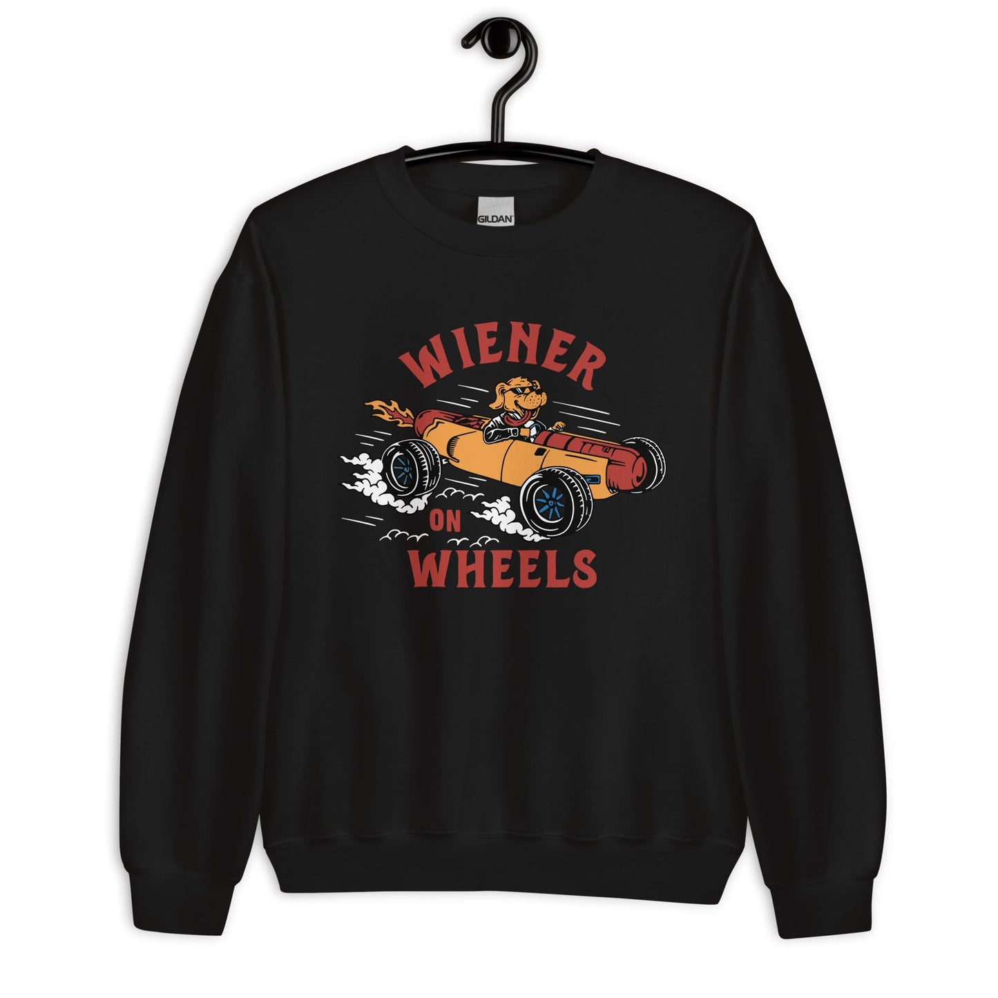 WOW Black Sweatshirt - The American Wiener