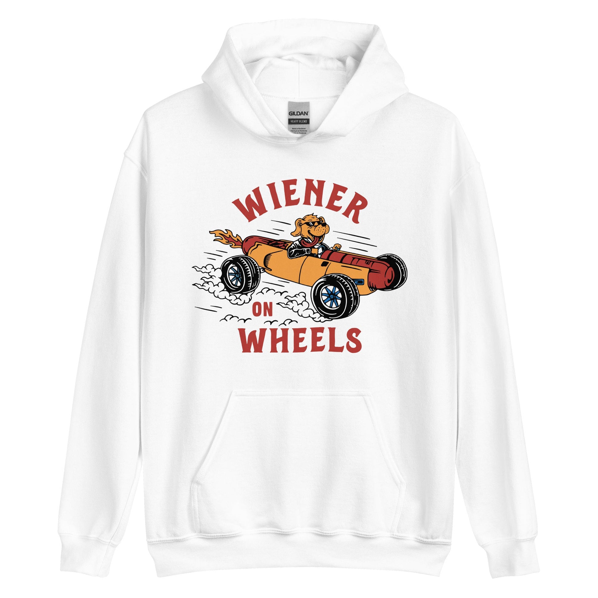 WOW White Hoodie - The American Wiener