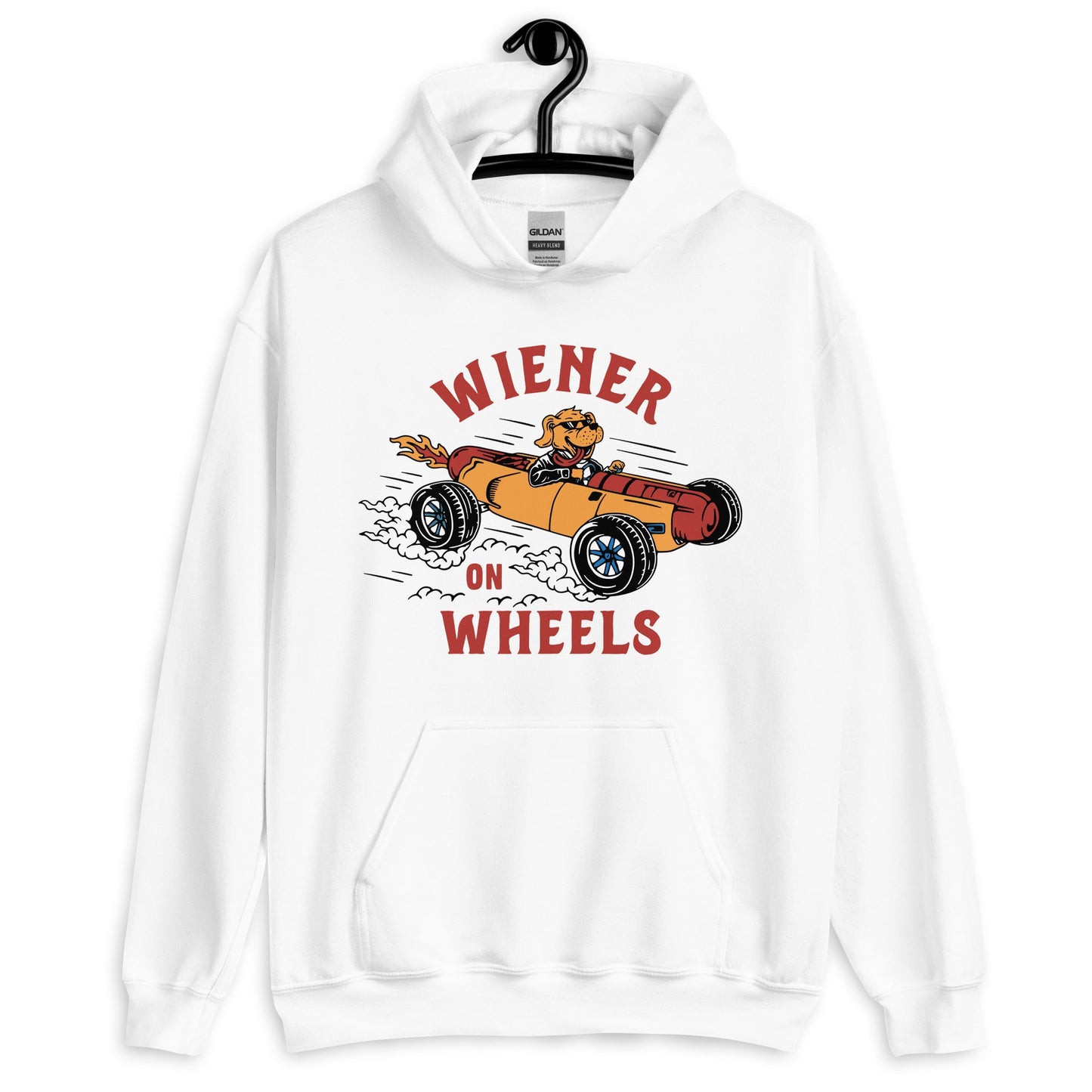 WOW White Hoodie - The American Wiener