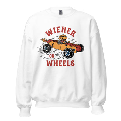 WOW White Sweatshirt - The American Wiener